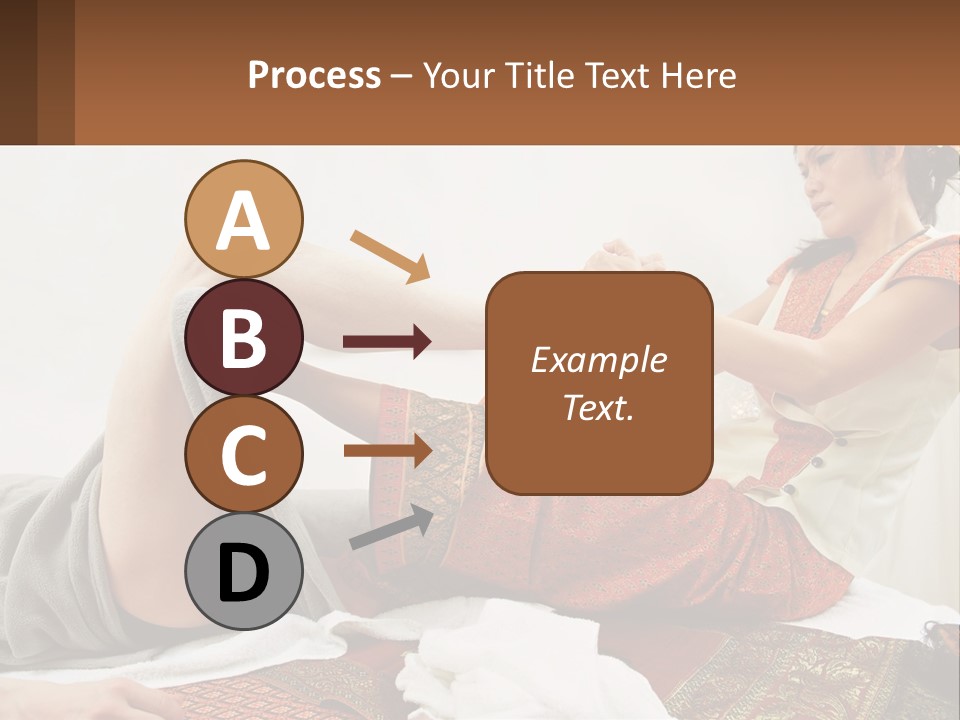 A Woman Sitting On A Bed With Her Legs Crossed PowerPoint Template