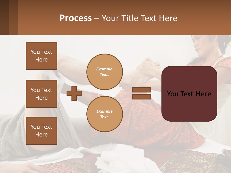 A Woman Sitting On A Bed With Her Legs Crossed PowerPoint Template