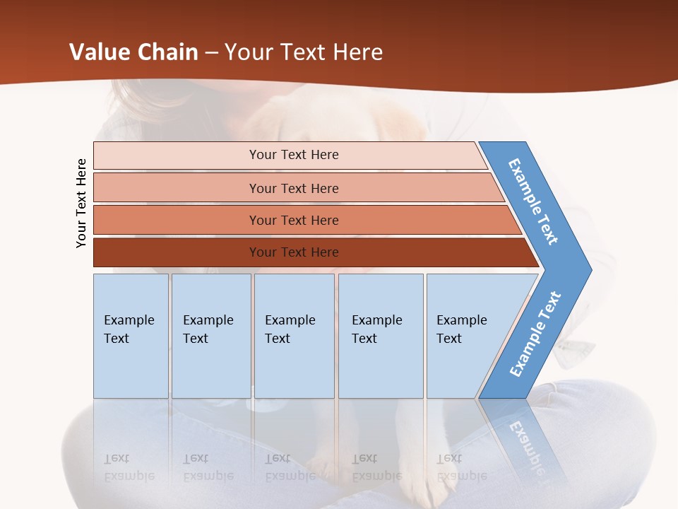 A Woman Sitting On The Floor Holding A Puppy PowerPoint Template