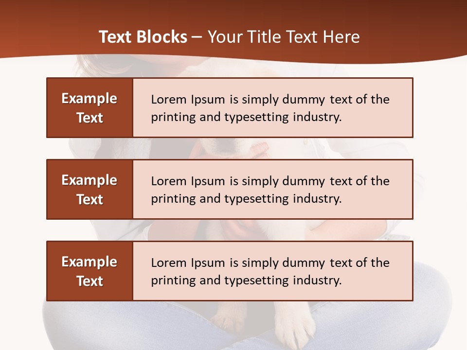 A Woman Sitting On The Floor Holding A Puppy PowerPoint Template