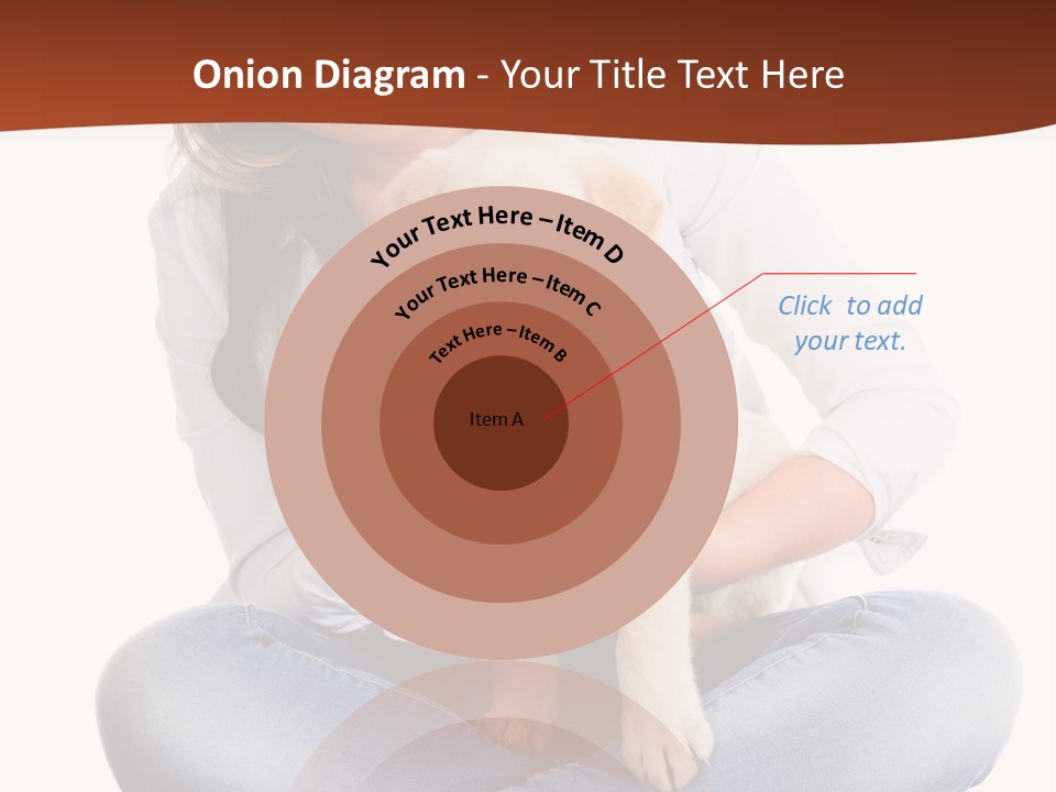 A Woman Sitting On The Floor Holding A Puppy PowerPoint Template