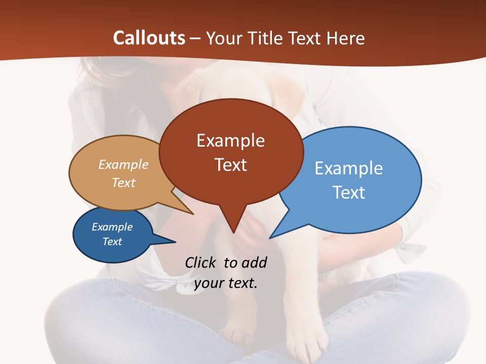 A Woman Sitting On The Floor Holding A Puppy PowerPoint Template