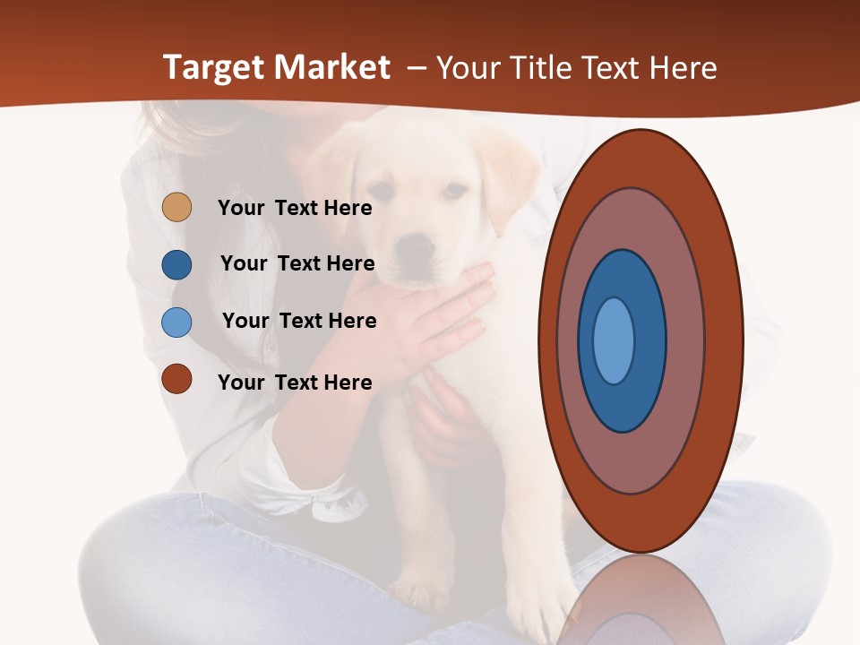 A Woman Sitting On The Floor Holding A Puppy PowerPoint Template