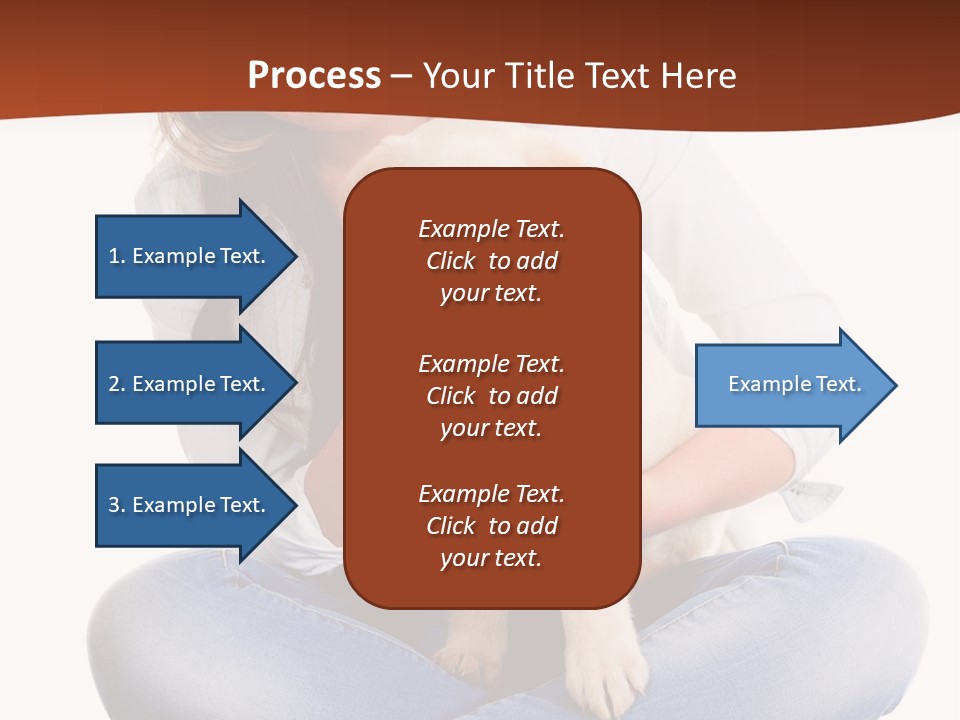 A Woman Sitting On The Floor Holding A Puppy PowerPoint Template