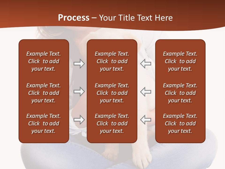 A Woman Sitting On The Floor Holding A Puppy PowerPoint Template