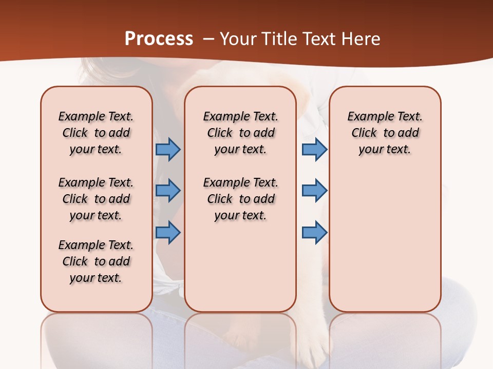 A Woman Sitting On The Floor Holding A Puppy PowerPoint Template
