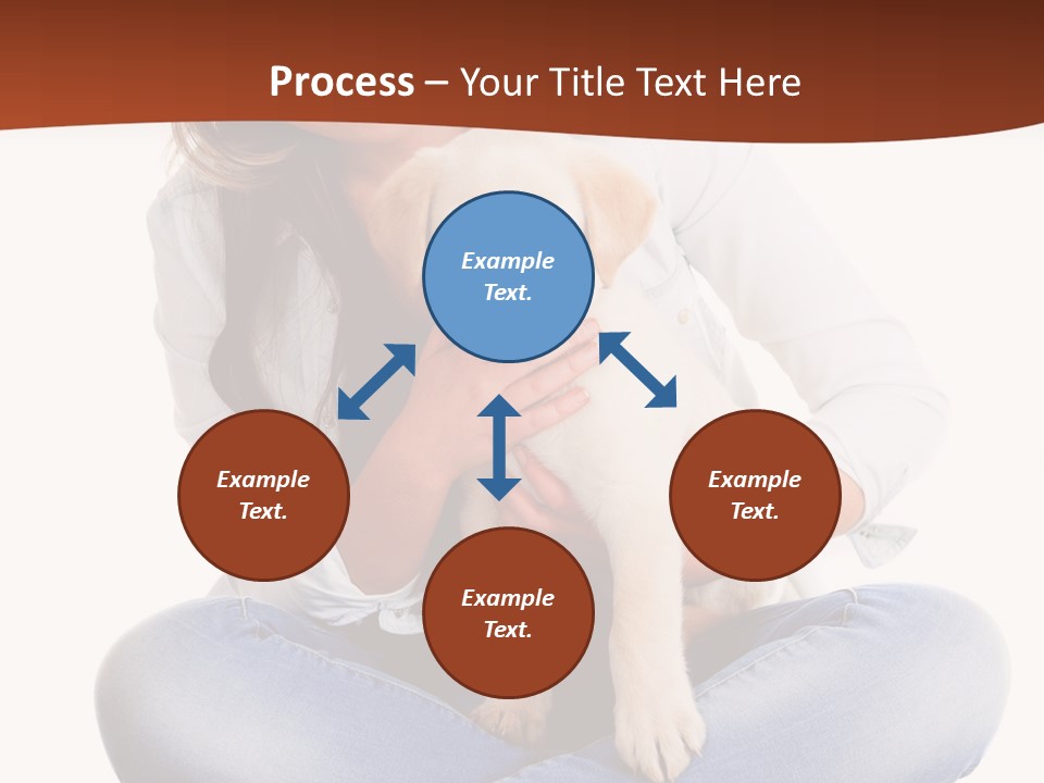 A Woman Sitting On The Floor Holding A Puppy PowerPoint Template