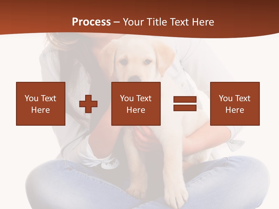 A Woman Sitting On The Floor Holding A Puppy PowerPoint Template