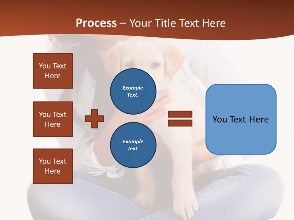 A Woman Sitting On The Floor Holding A Puppy PowerPoint Template