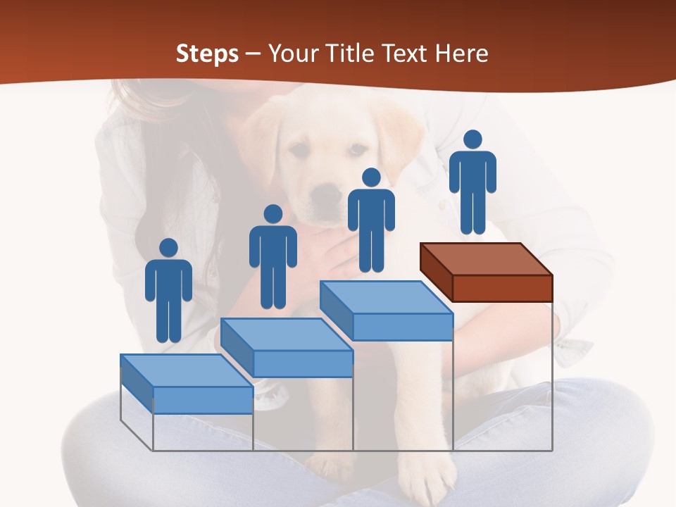 A Woman Sitting On The Floor Holding A Puppy PowerPoint Template