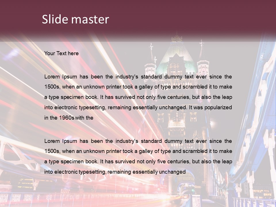 A Picture Of A Building With A Clock On It PowerPoint Template