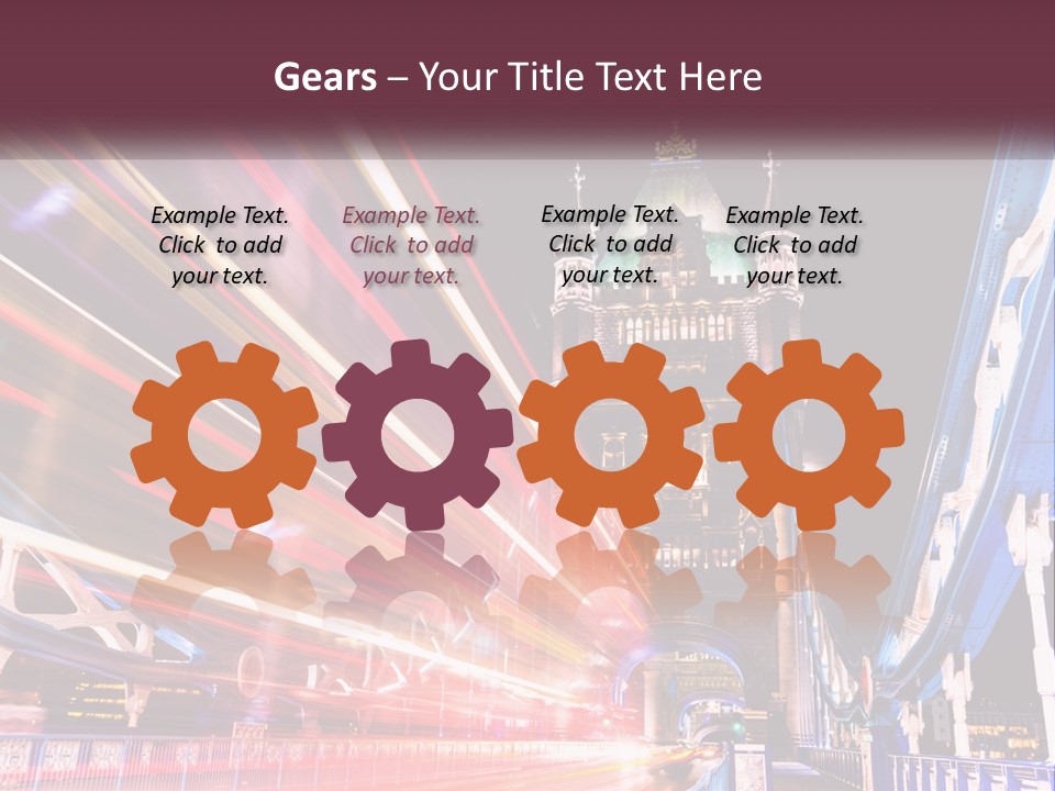 A Picture Of A Building With A Clock On It PowerPoint Template