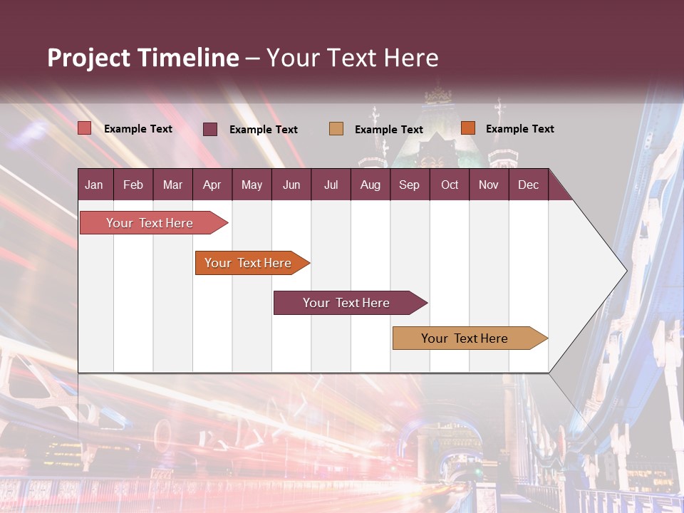 A Picture Of A Building With A Clock On It PowerPoint Template