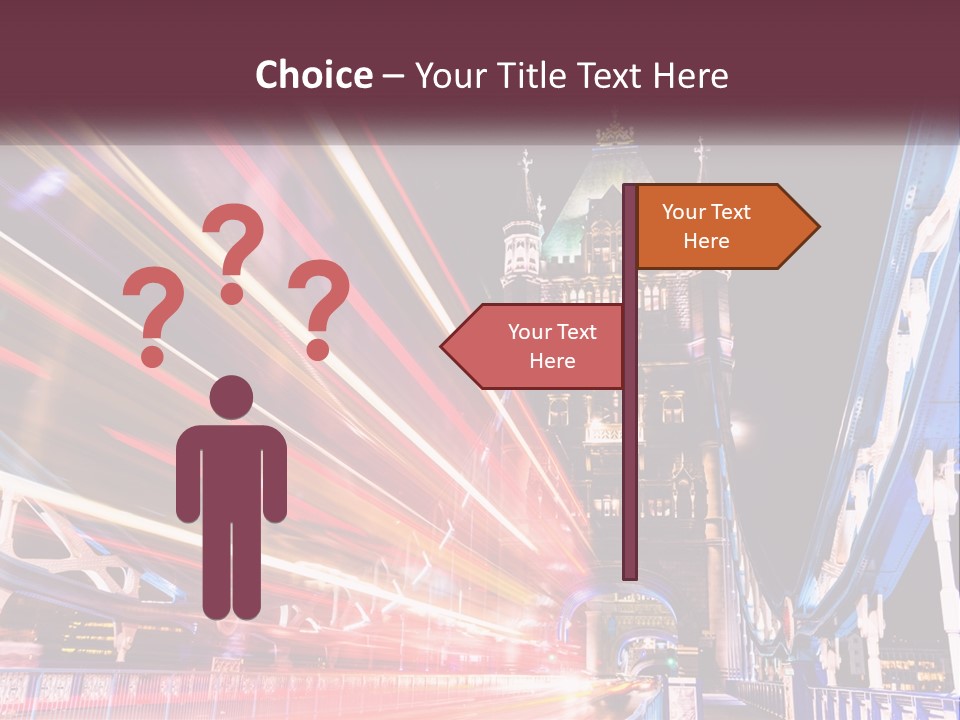 A Picture Of A Building With A Clock On It PowerPoint Template
