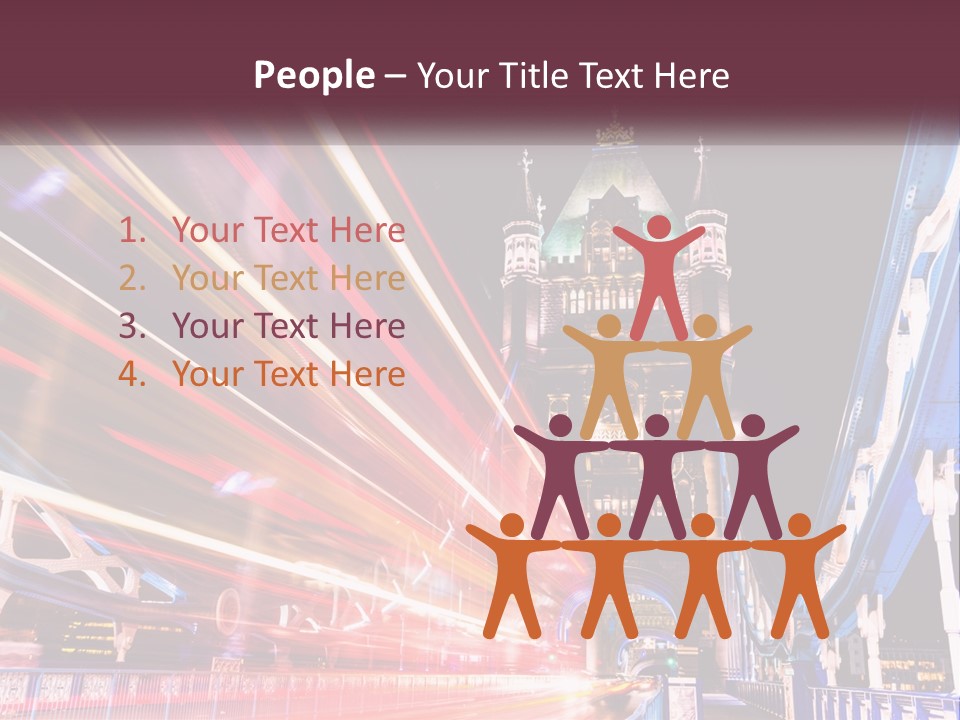 A Picture Of A Building With A Clock On It PowerPoint Template