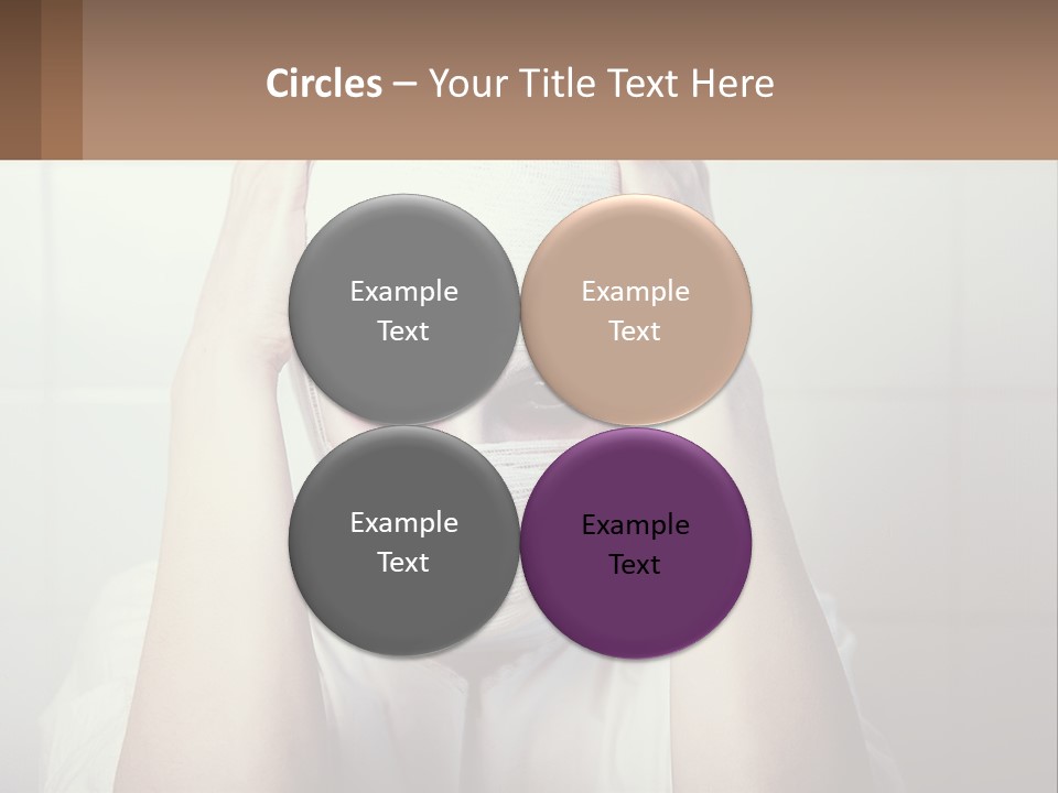 A Woman With Bandages Covering Her Face And Covering Her Eyes PowerPoint Template