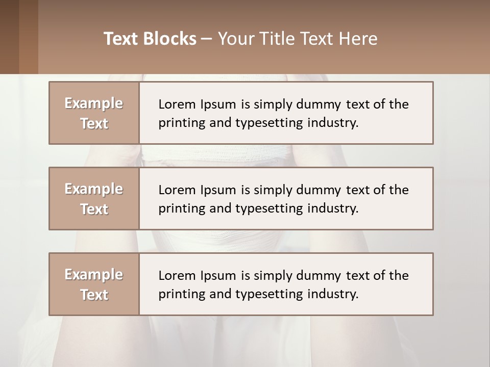 A Woman With Bandages Covering Her Face And Covering Her Eyes PowerPoint Template