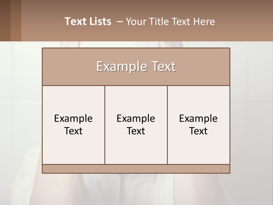 A Woman With Bandages Covering Her Face And Covering Her Eyes PowerPoint Template