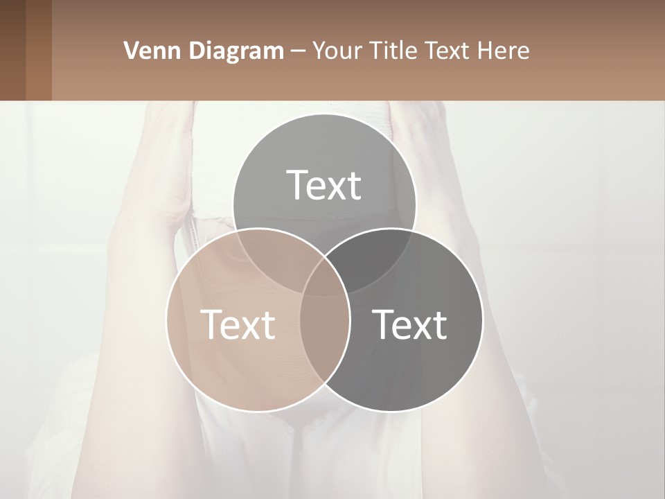 A Woman With Bandages Covering Her Face And Covering Her Eyes PowerPoint Template