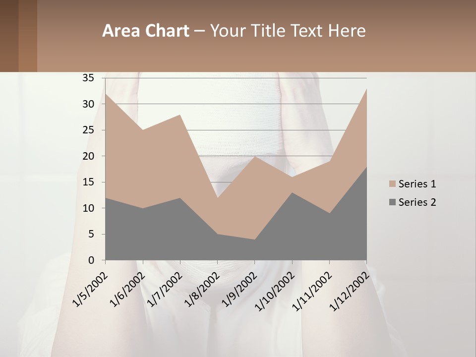 A Woman With Bandages Covering Her Face And Covering Her Eyes PowerPoint Template