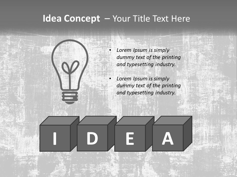 A Grungy Black And White Background With The Words Name Of Presentation Company Name PowerPoint Template