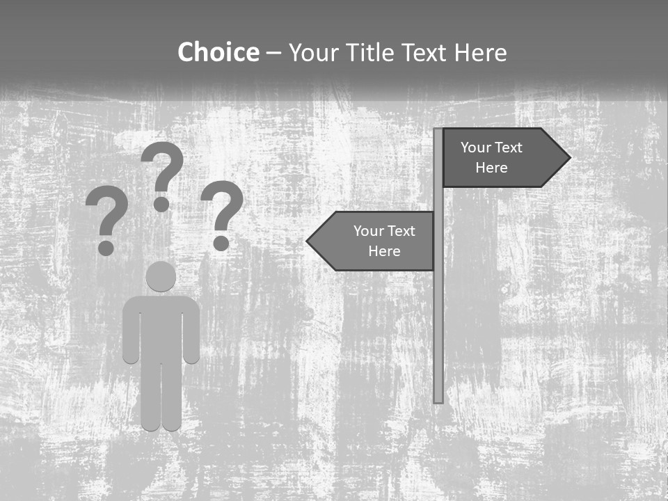 A Grungy Black And White Background With The Words Name Of Presentation Company Name PowerPoint Template