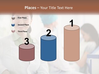 A Woman In A White Shirt Is Standing In A Hospital PowerPoint Template