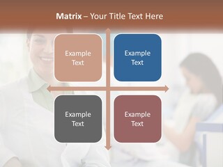 A Woman In A White Shirt Is Standing In A Hospital PowerPoint Template