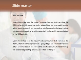 A Woman In A White Shirt Is Standing In A Hospital PowerPoint Template