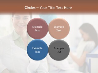 A Woman In A White Shirt Is Standing In A Hospital PowerPoint Template