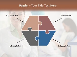 A Woman In A White Shirt Is Standing In A Hospital PowerPoint Template