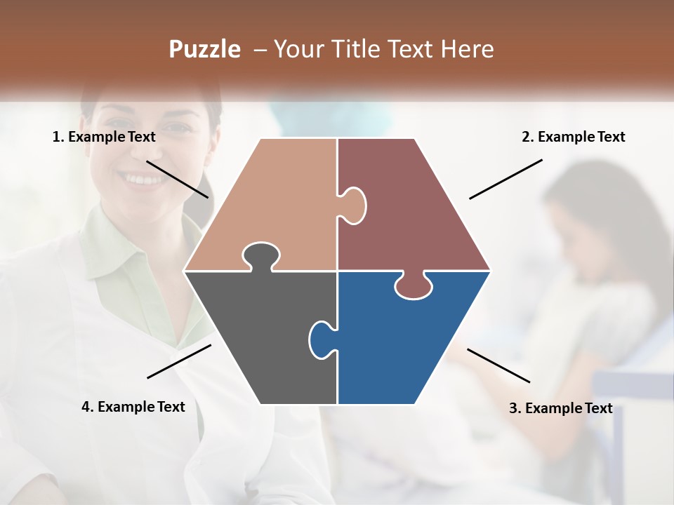 A Woman In A White Shirt Is Standing In A Hospital PowerPoint Template