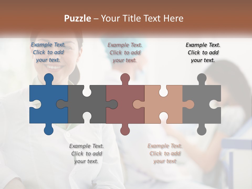 A Woman In A White Shirt Is Standing In A Hospital PowerPoint Template