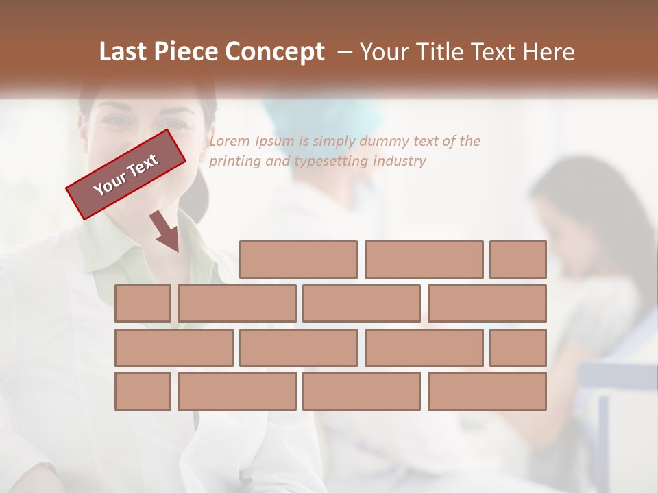 A Woman In A White Shirt Is Standing In A Hospital PowerPoint Template
