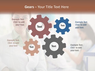 A Woman In A White Shirt Is Standing In A Hospital PowerPoint Template