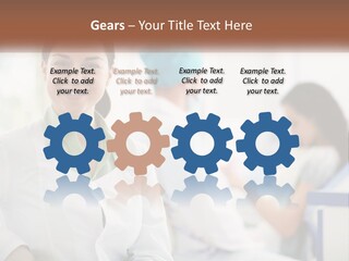 A Woman In A White Shirt Is Standing In A Hospital PowerPoint Template