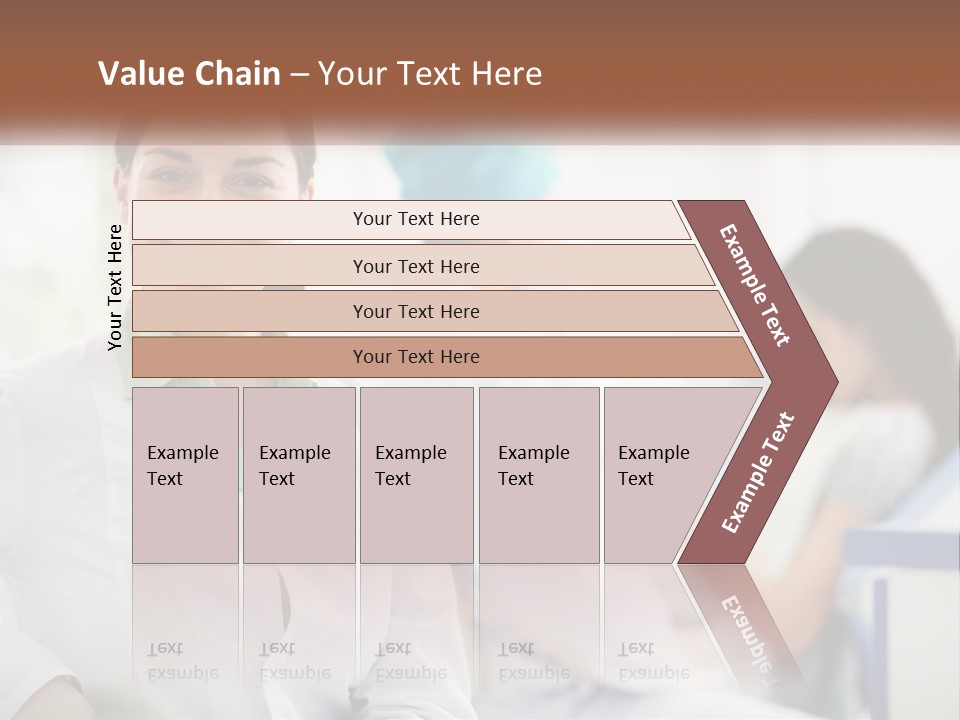 A Woman In A White Shirt Is Standing In A Hospital PowerPoint Template