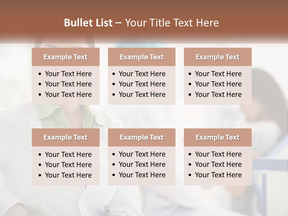 A Woman In A White Shirt Is Standing In A Hospital PowerPoint Template