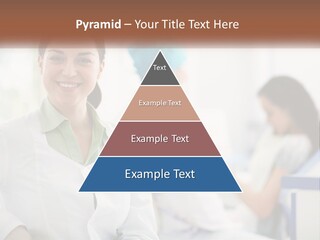 A Woman In A White Shirt Is Standing In A Hospital PowerPoint Template