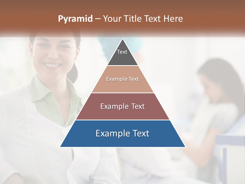 A Woman In A White Shirt Is Standing In A Hospital PowerPoint Template