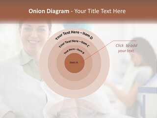 A Woman In A White Shirt Is Standing In A Hospital PowerPoint Template