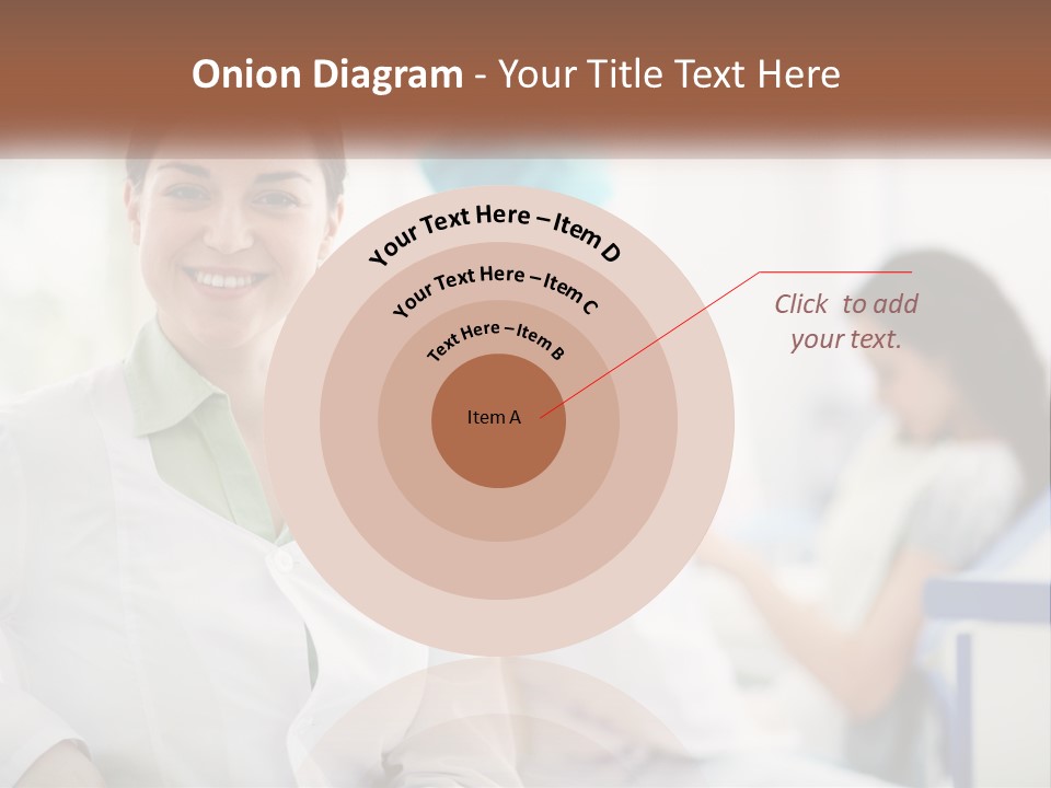 A Woman In A White Shirt Is Standing In A Hospital PowerPoint Template