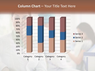 A Woman In A White Shirt Is Standing In A Hospital PowerPoint Template