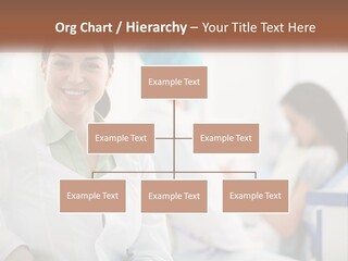 A Woman In A White Shirt Is Standing In A Hospital PowerPoint Template
