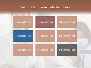 A Woman In A White Shirt Is Standing In A Hospital PowerPoint Template