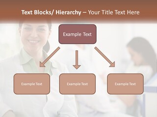 A Woman In A White Shirt Is Standing In A Hospital PowerPoint Template