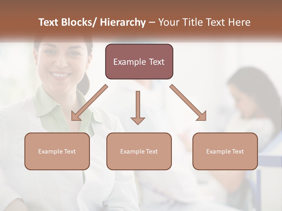 A Woman In A White Shirt Is Standing In A Hospital PowerPoint Template
