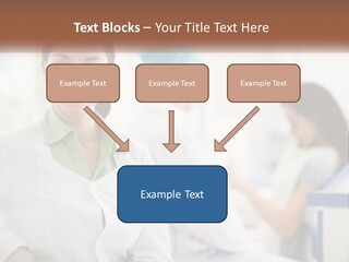 A Woman In A White Shirt Is Standing In A Hospital PowerPoint Template