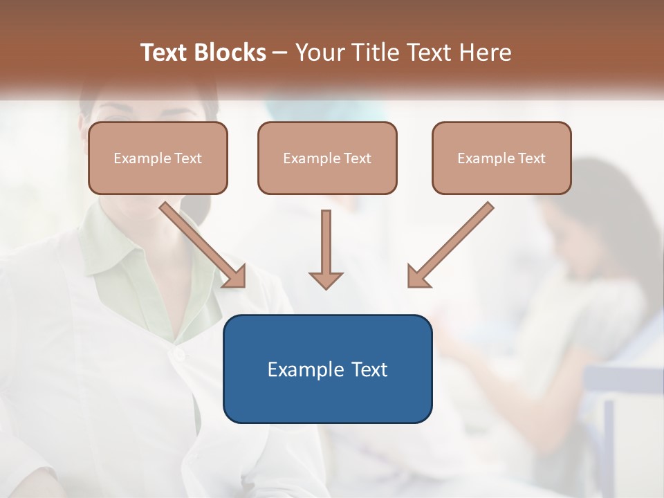 A Woman In A White Shirt Is Standing In A Hospital PowerPoint Template