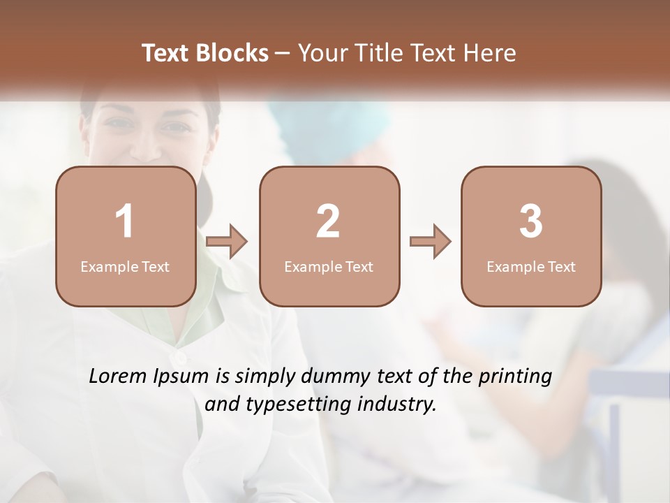 A Woman In A White Shirt Is Standing In A Hospital PowerPoint Template